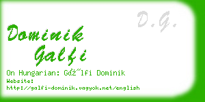 dominik galfi business card